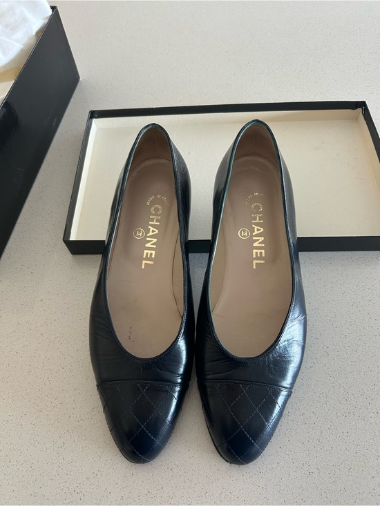 CHANEL Shoes - CHANEL Black Quilted Leather Pointed-Toe Flats